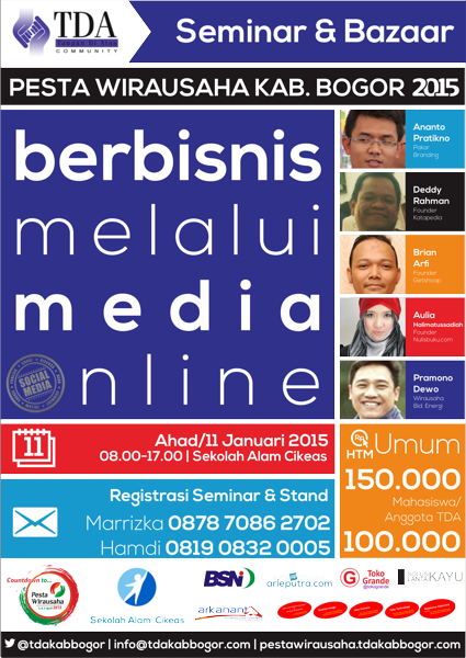 11 Januari 2015 Pesta Wirausaha TDA Kabupaten Bogor 2015 - Pesta Wirausaha 15 Kota di Indonesia