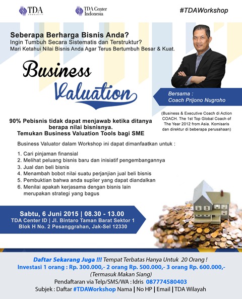 6 Juni 2015 Seminar 'Business Valuation' - TDA Center Indonesia