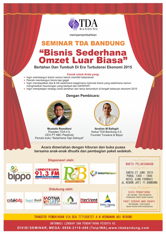 27 Juni 2015 Seminar 'Bisnis Sederhana Omset Luarbiasa' - TDA Bandung Forum