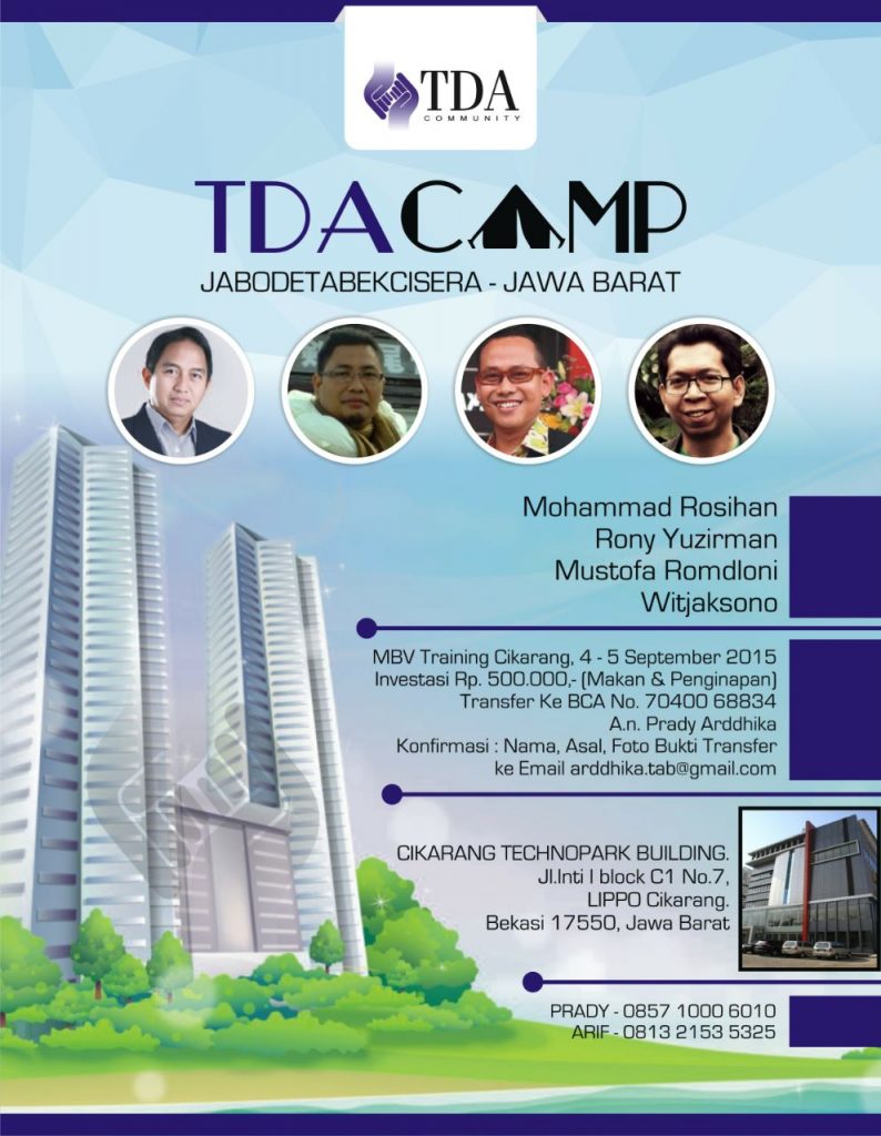 4-5 September 2015 TDA Camp JaBodeTaBek, CiSera & Jabar