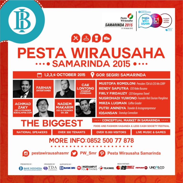 1-4 Oktober 2015 Pesta Wirausaha Samarinda - TDA Samarinda