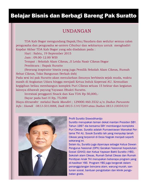 19 September 2015  Kopdar Akbar - TDA Kab. Bogor Forum