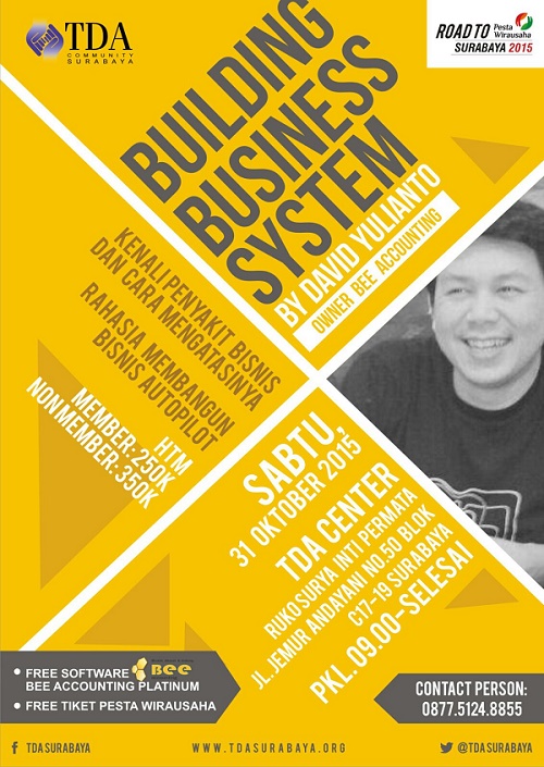 31 Oktober 2015 Workshop 'Building Business System' - TDA Surabaya Forum