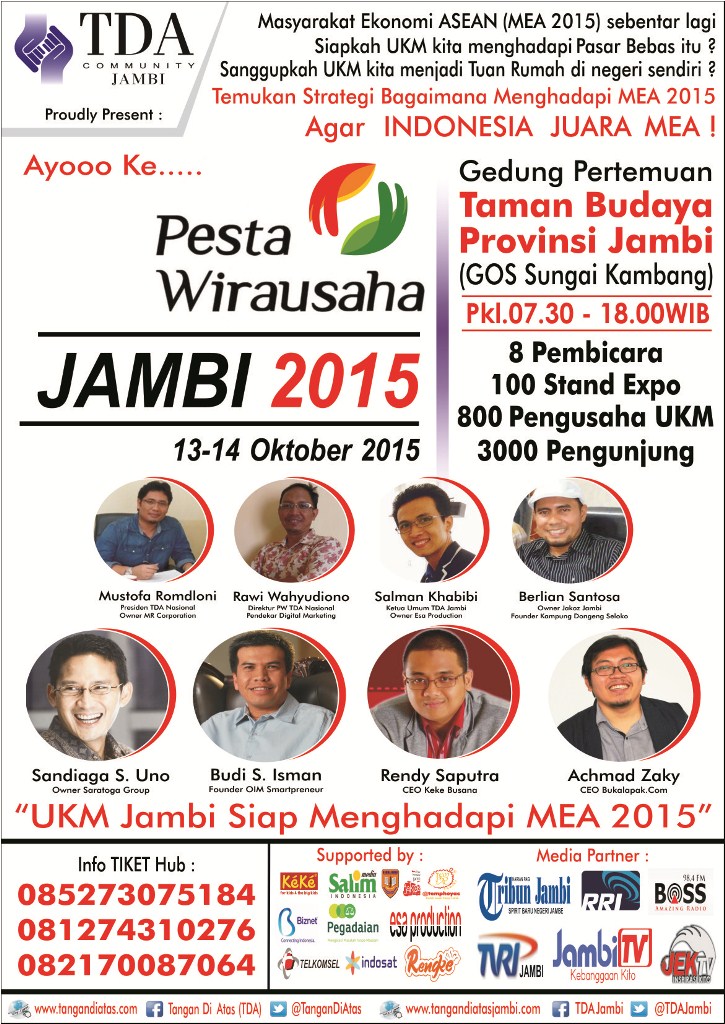 13 - 14 Oktober 2015 Pesta Wirausaha Jambi - TDA Jambi