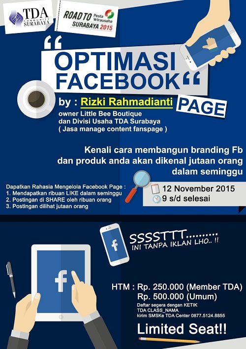 12 November 2015 Kelas 'Optimasi Facebook' - TDA Surabaya Forum