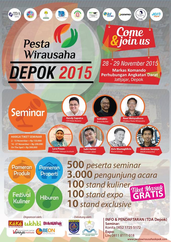 28 - 29 November 2015 Pesta Wirausaha Depok - TDA Depok