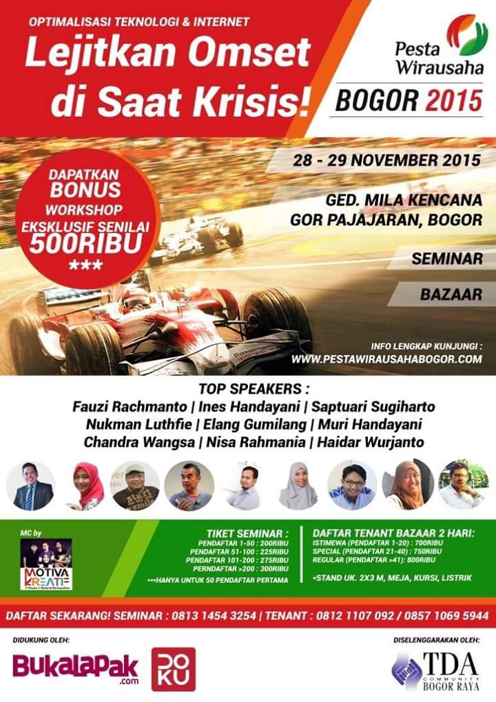 28 - 29 November 2015 Pesta Wirausaha Bogor - TDA Bogor