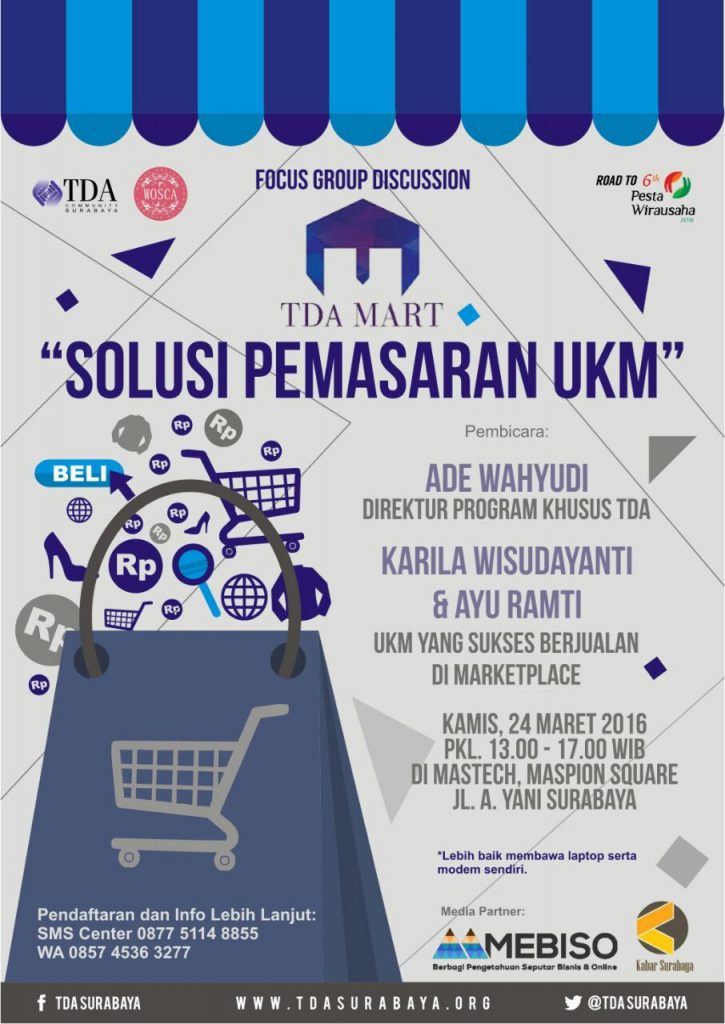 24 Maret 2016 Diskusi 'Solusi Pemasaran UKM' - TDA Surabaya FGD (Focus Group Discussion)