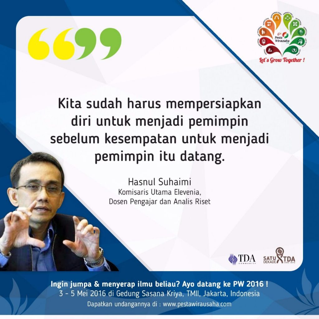Peraih 'The Best CEO' Hasnul Suhaimi akan Berbagi di Pesta Wirausaha 2016