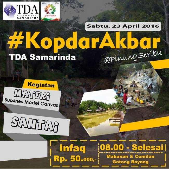 23 April 2016 Kopdar Akbar dan Bincang Business Model Canvas - TDA Samarinda Forum