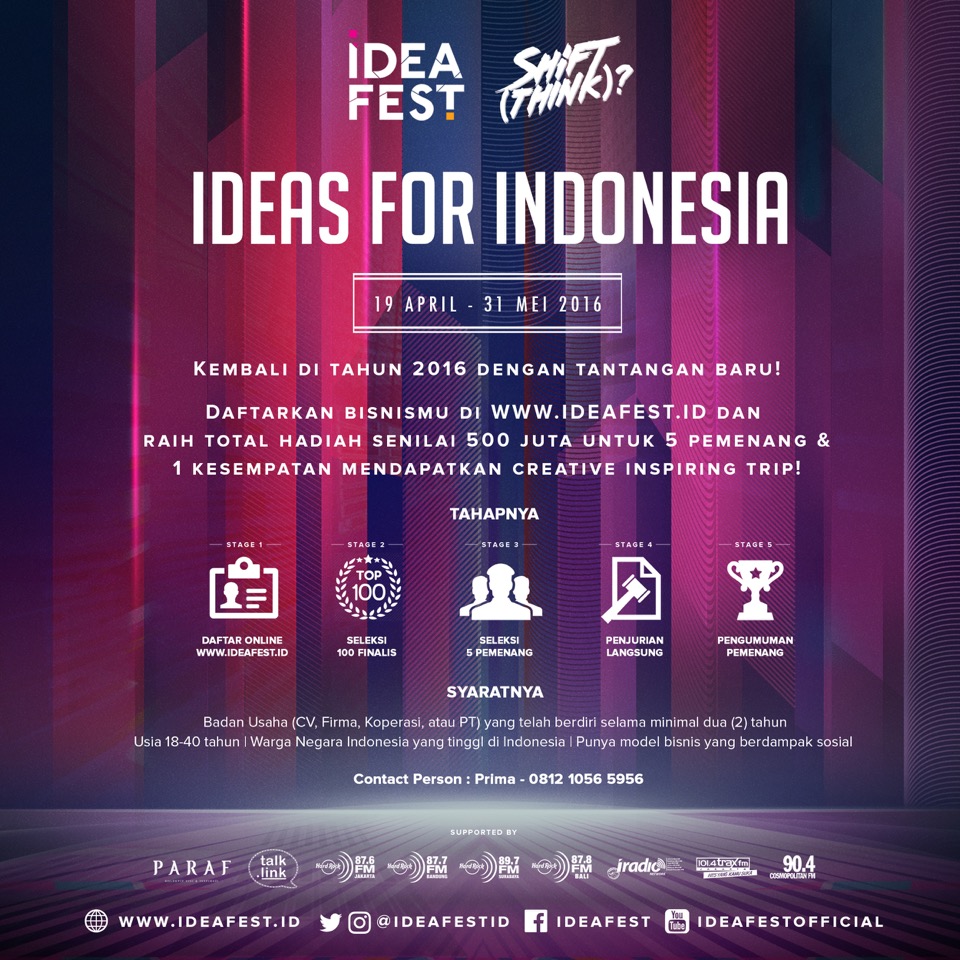 Ideas for Indonesia - Ajang Kompetisi Bisnis Ideafest bersama TDA