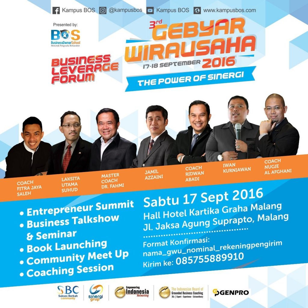 17 - 18 September 2016 Gebyar Wirausaha - Business Leverage Forum