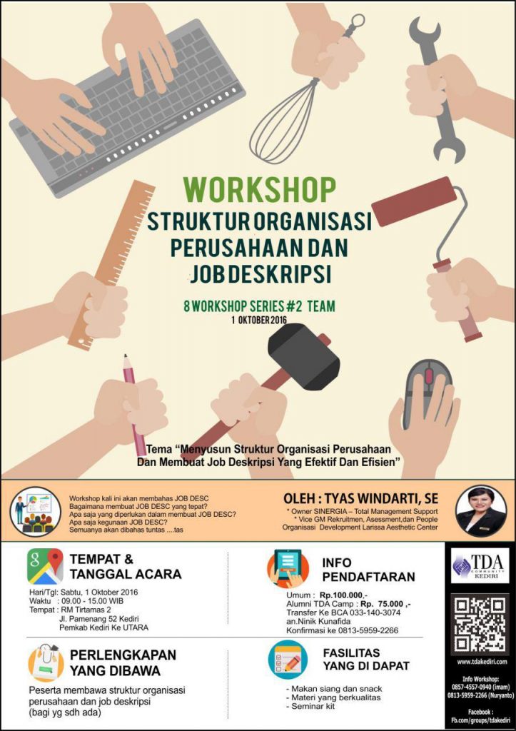 1 Oktober 2016 Workshop Series #2 'Team' - TDA Kediri Forum