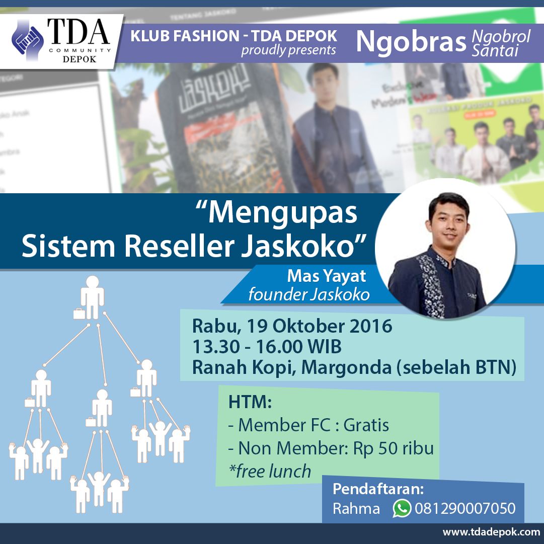 Liputan Fashion Club 'Kupas Tuntas Program Reseller ala Brand Jaskoko' - TDA Depok Forum