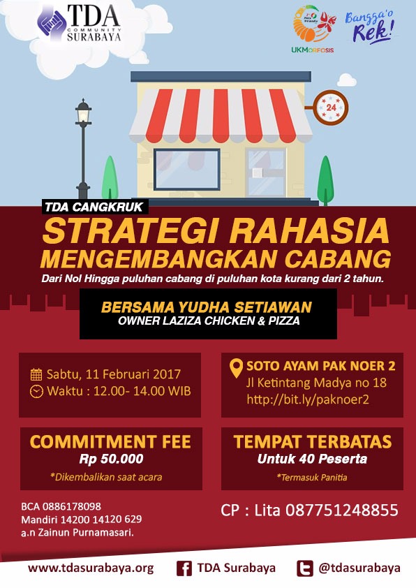 Cangkruk 'Strategi Rahasia Mengembangkan Cabang' - TDA Surabaya Forum (11 Februari 2017)