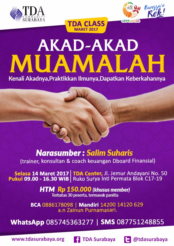 Kelas TDA 'Akad Akad Muamalah' - TDA Surabaya Forum (14 Maret 2017)