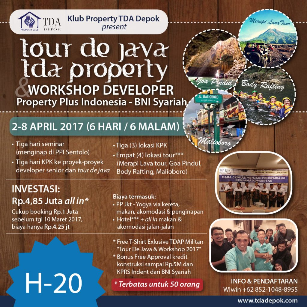 Tour de Java & Workshop Developer Properti Plus - TDA Depok Forum (2-8 April 2017)