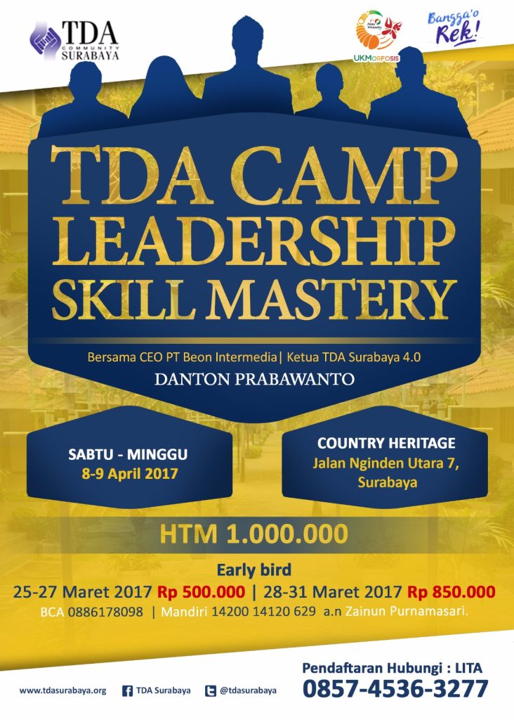TDA CAMP 2 Hari 1 Malam - TDA Surabaya Forum (8-9 April 2017)