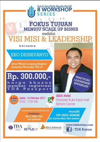 TDA BATAM “8 Workshop Series Seri-1 ”