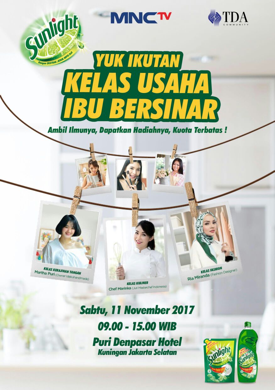 Kelas Usaha Ibu Bersinar Sunlight Bersama Komunitas Tangan Di Atas (TDA) 