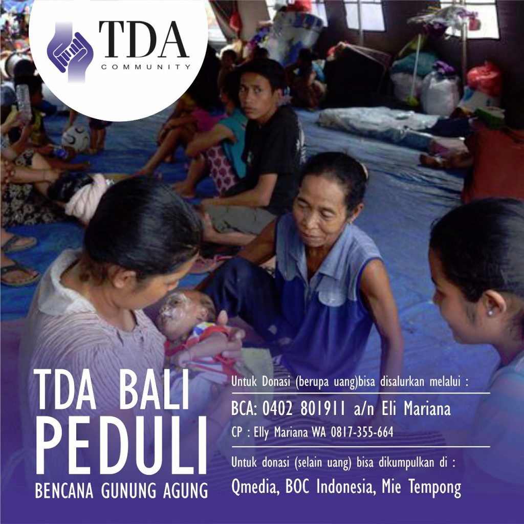 TDA Bali Peduli Bencana Gunung Agung