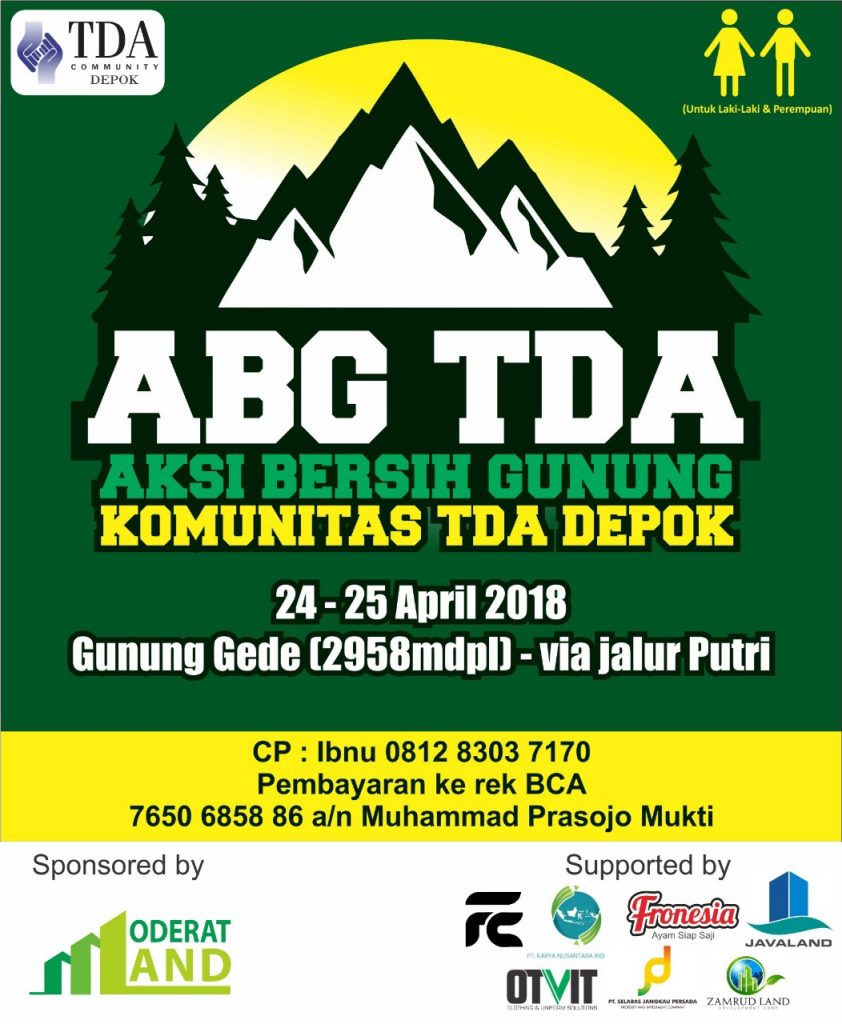 Aksi Bersih Gunung TDA Depok
