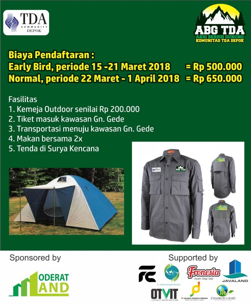 Aksi Bersih Gunung TDA Depok
