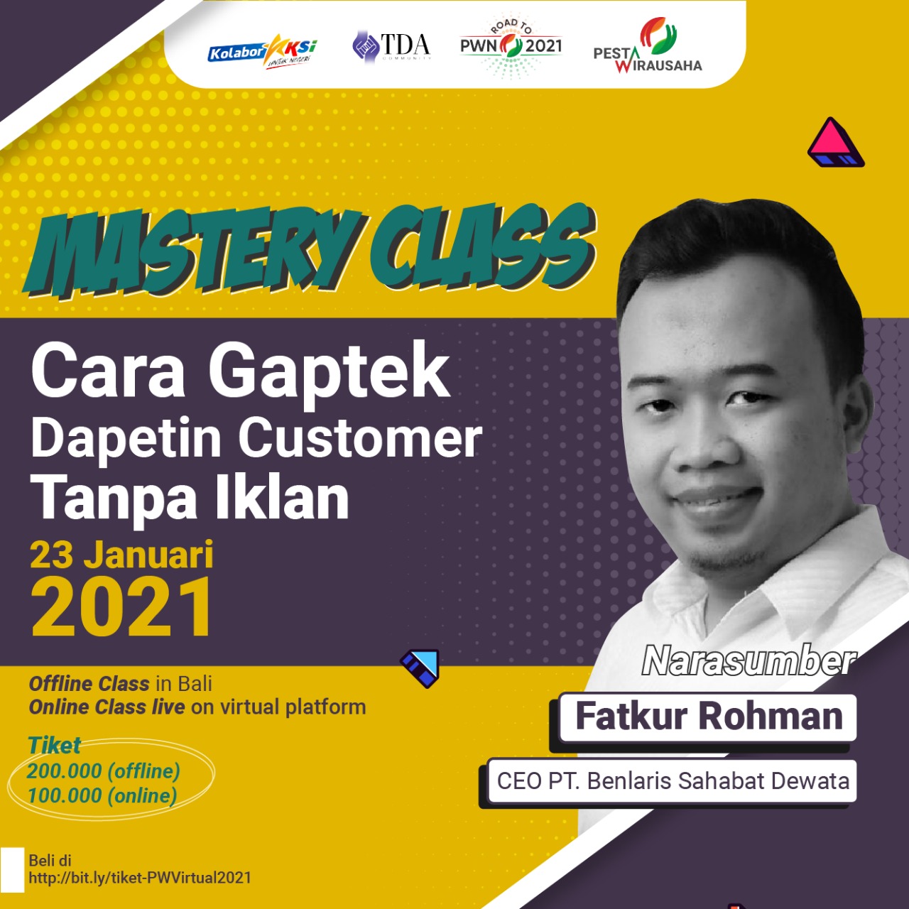 Mastery Class: Cara Gaptek Dapetin Customer Tanpa Iklan